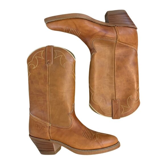 Acme Dingo Cowboy Boots 5907 Brown Leather Mens Size 8 Womens Size 10 - COPY